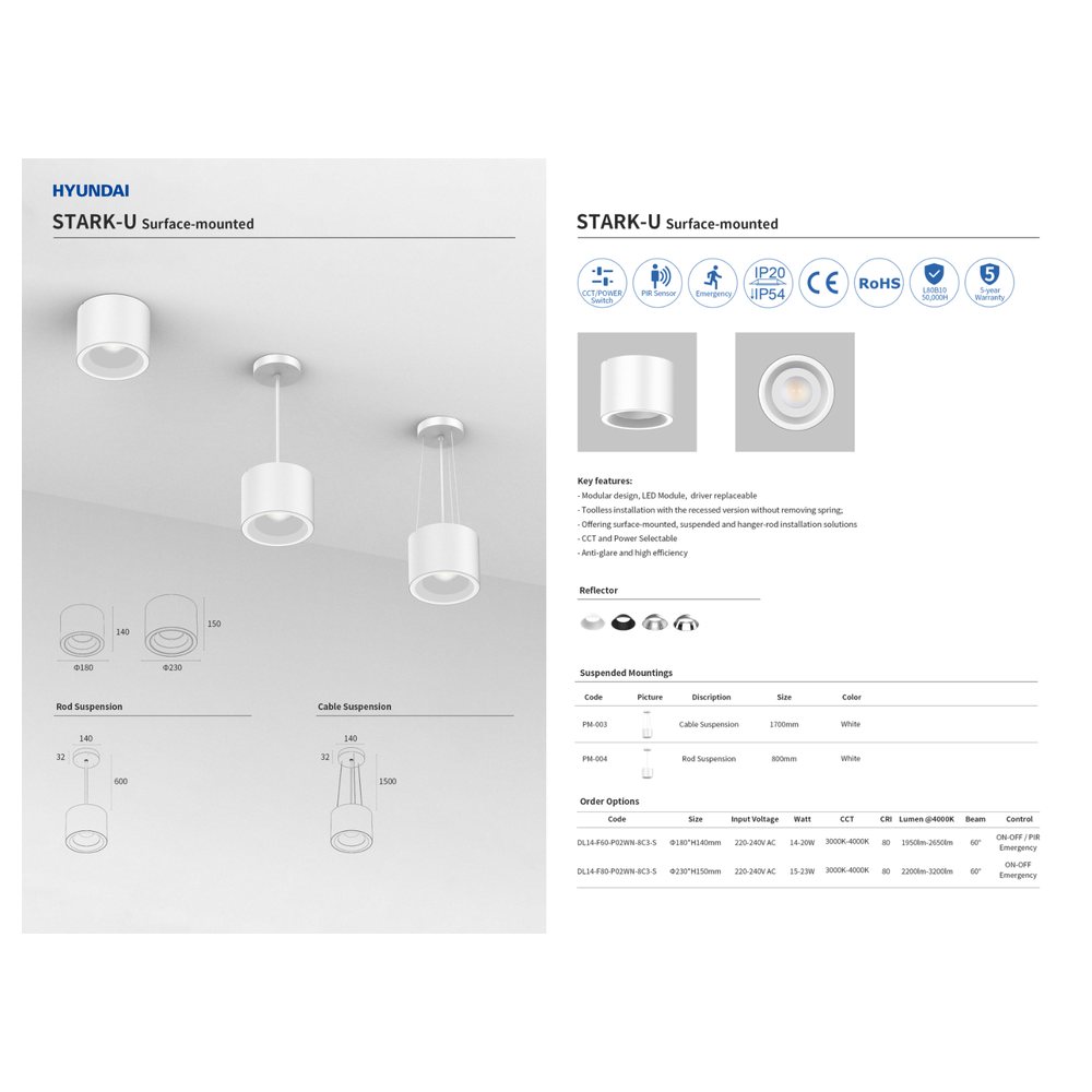 Hyundai STARK-U Surface Mounted Light Kuwait